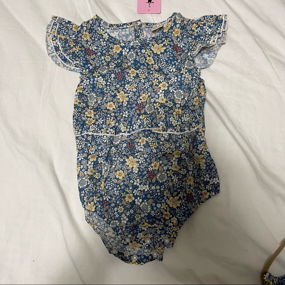 Kids blue flower dress